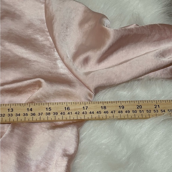 Lulus Long Sleeve Satin Dress As Always Pink Balloon Sleeve Mini Size Medium - Picture 5 of 8